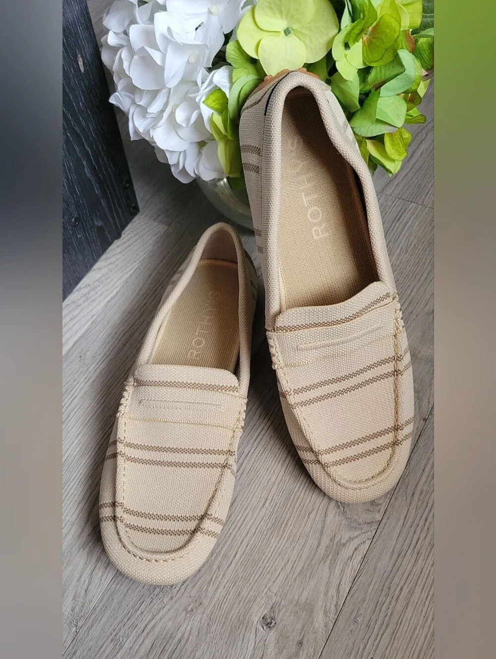 Rothy's The Driver Sandy Shore Tan & Brown Loafers, Women's US 12.5 EU 42.5